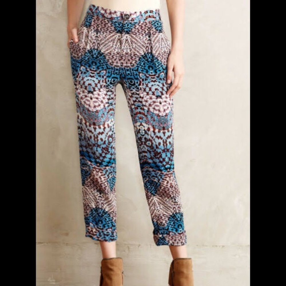 Elevenses Cuffed Cropped Lanikai Tailored Trouser Pants Anthropologie